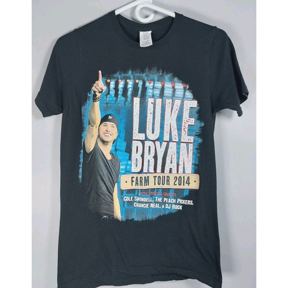 Hanes Other - Luke Bryan 2014 Farm Tour Concert Tshirt Short Sleeve Black Size Adult Small‎